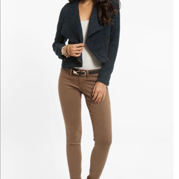 Tobi Tweed Hart Moto Jacket in Navy  - Size SM - Picture 2 of 8